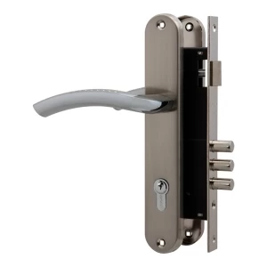 Замок цилиндровый с в комплекте с ручкой LOCKSET.9013 (SET F9011) SN/CP мат.никель