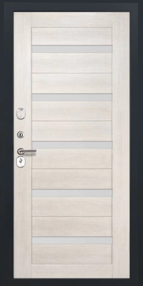 Входная дверь ДвериПРО Авеста СБ-1 (ст. белое, 16мм, беленый дуб) DPRO195822 внутренняя сторона