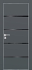 Межкомнатная дверь PX-17  AL кромка с 4-х ст. Графит матовый