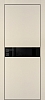 Межкомнатная дверь PX-13 черная кромка с 4-х ст. Бежевый матовый