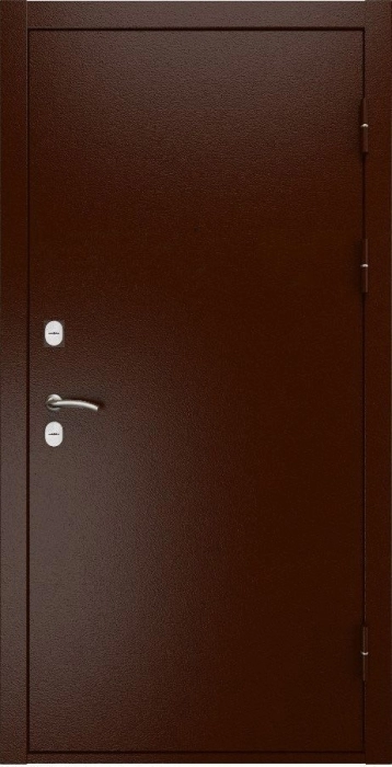 Входная дверь L Термо СБ-1 (ст. белое, 16мм, капучино) внешняя сторона
